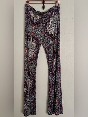 American Eagle Wide Leg Pants Stretchy Bohemian Festival Paisley Large